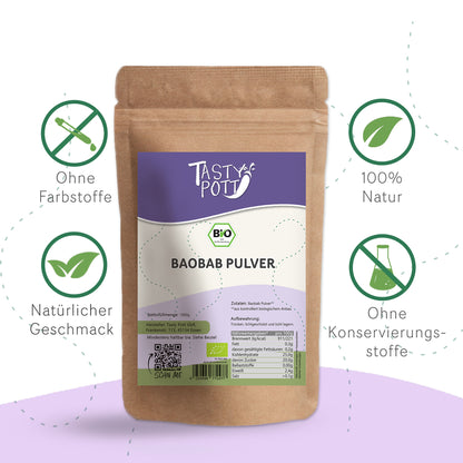 Tasty Pott Bio Baobab Pulver - im Beutel — Abbildung 3