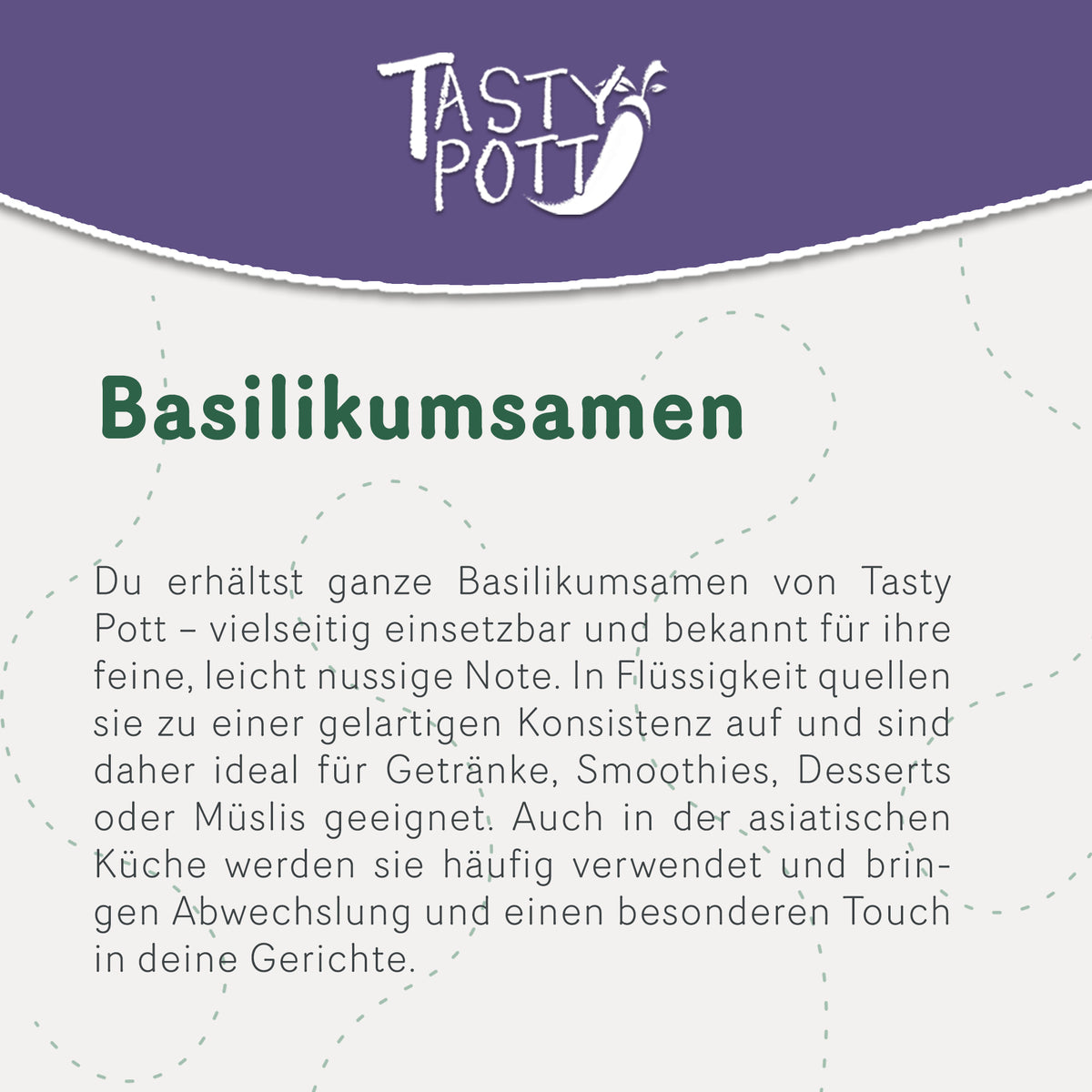 Tasty Pott Basilikumsamen -  im Beutel — Abbildung 2