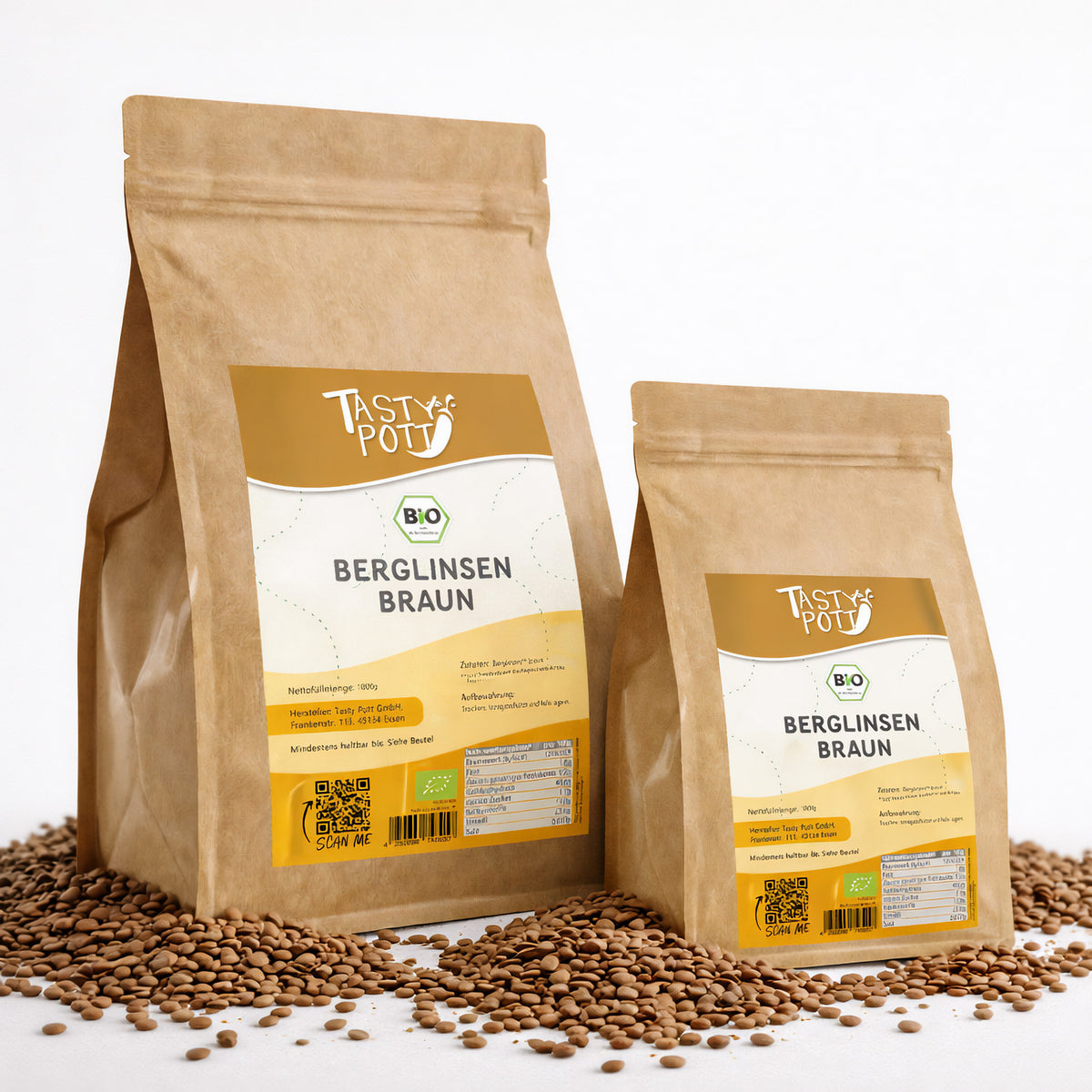 Tasty Pott Bio Berglinsen - braun - im Beutel