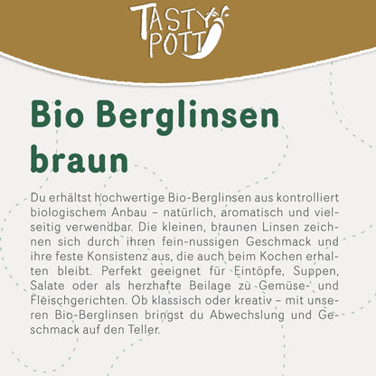 Tasty Pott Bio Berglinsen - braun - im Beutel — Abbildung 2