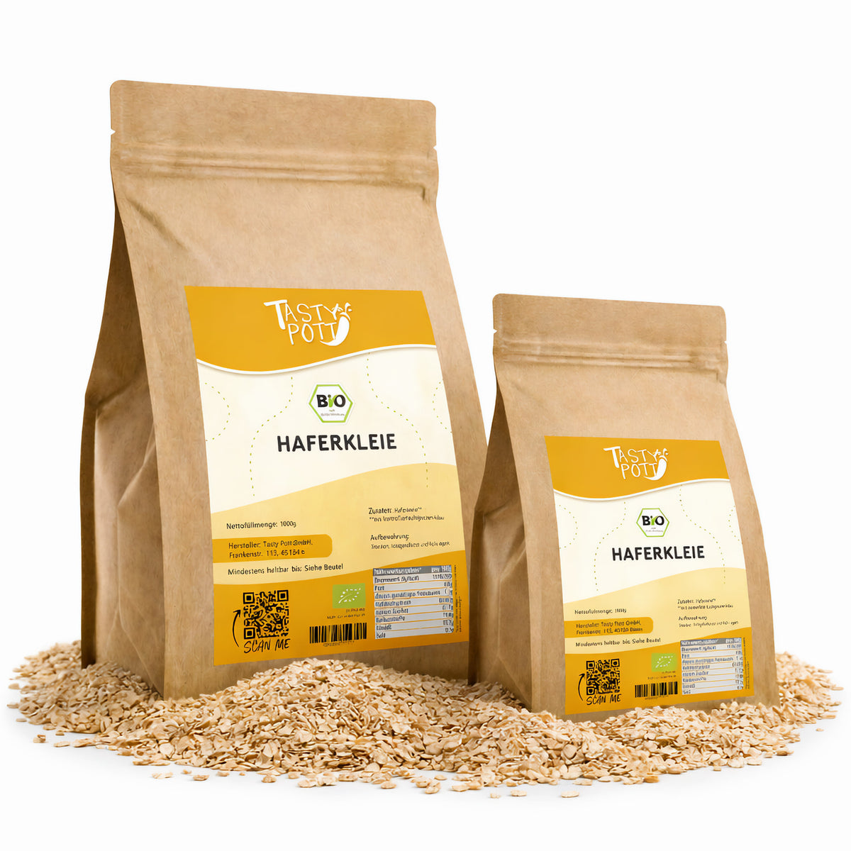Tasty Pott Bio Haferkleie - im Beutel