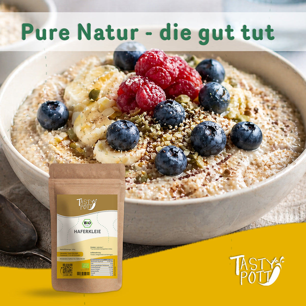 Tasty Pott Bio Haferkleie - im Beutel — Abbildung 6