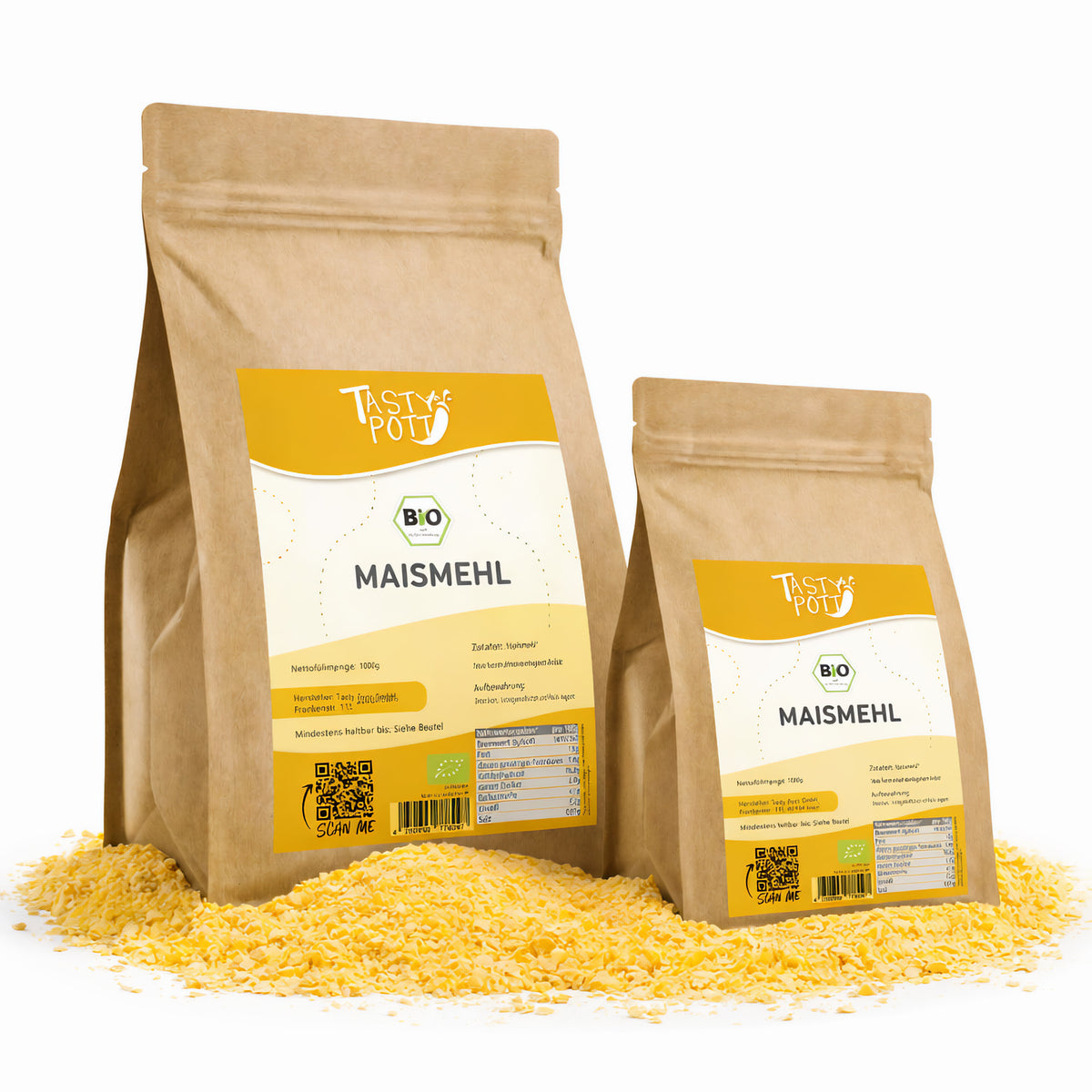 Tasty Pott Bio Maismehl - im Beutel