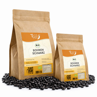 Tasty Pott Bio Bohnen schwarz - 1kg - im Beutel