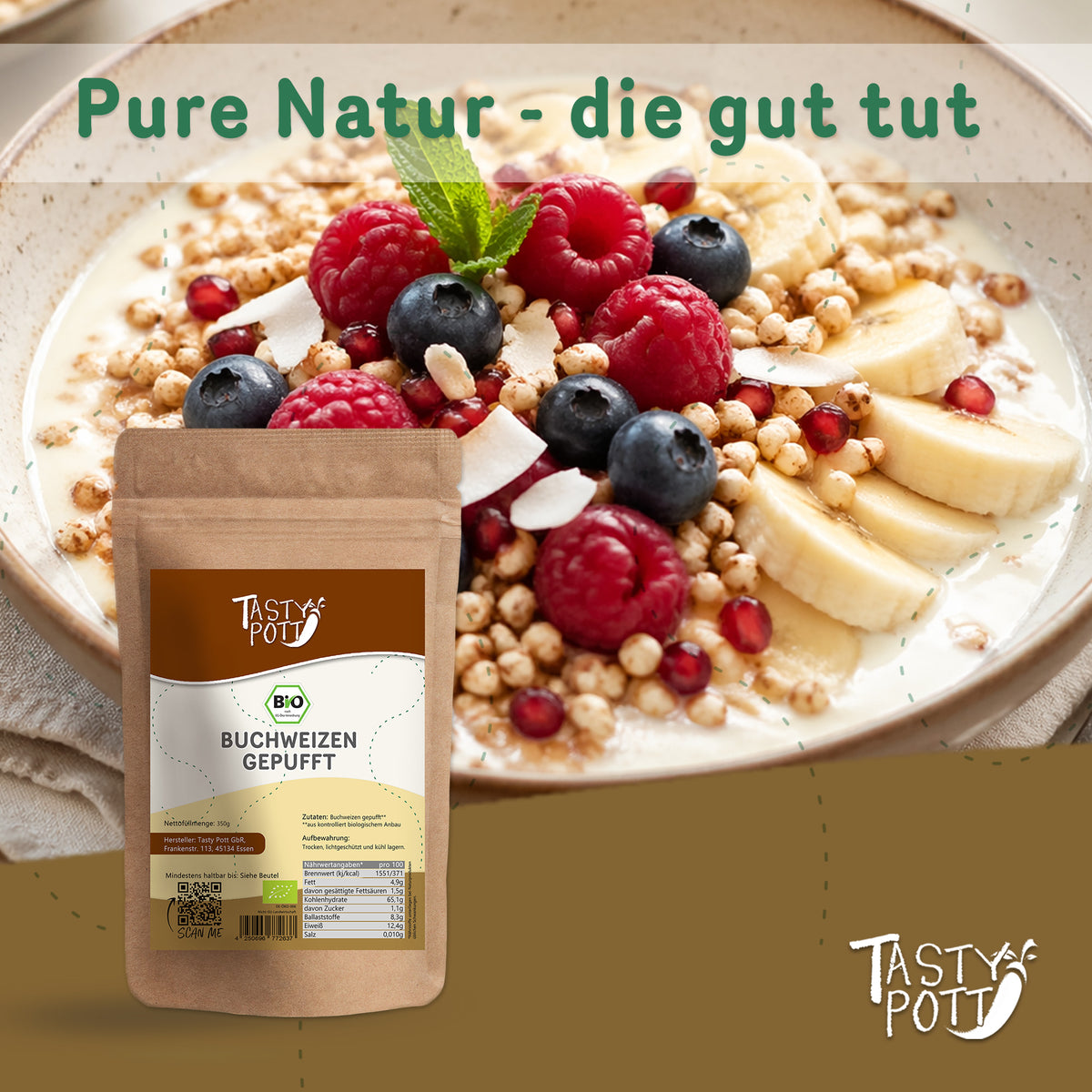 Tasty Pott Bio Buchweizen gepufft -  im Beutel — Abbildung 6