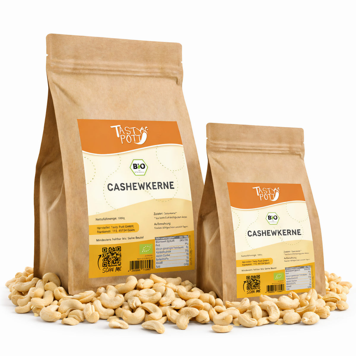 Tasty Pott Bio Cashewkerne, ganz - im Beutel