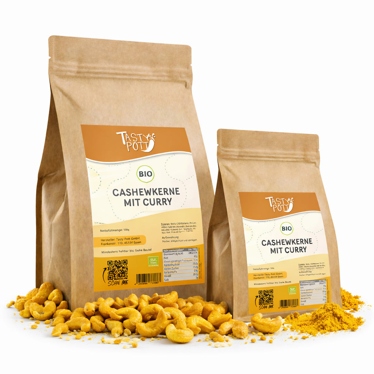 Tasty Pott Cashewkerne Curry geröstet und gesalzen - im Beutel