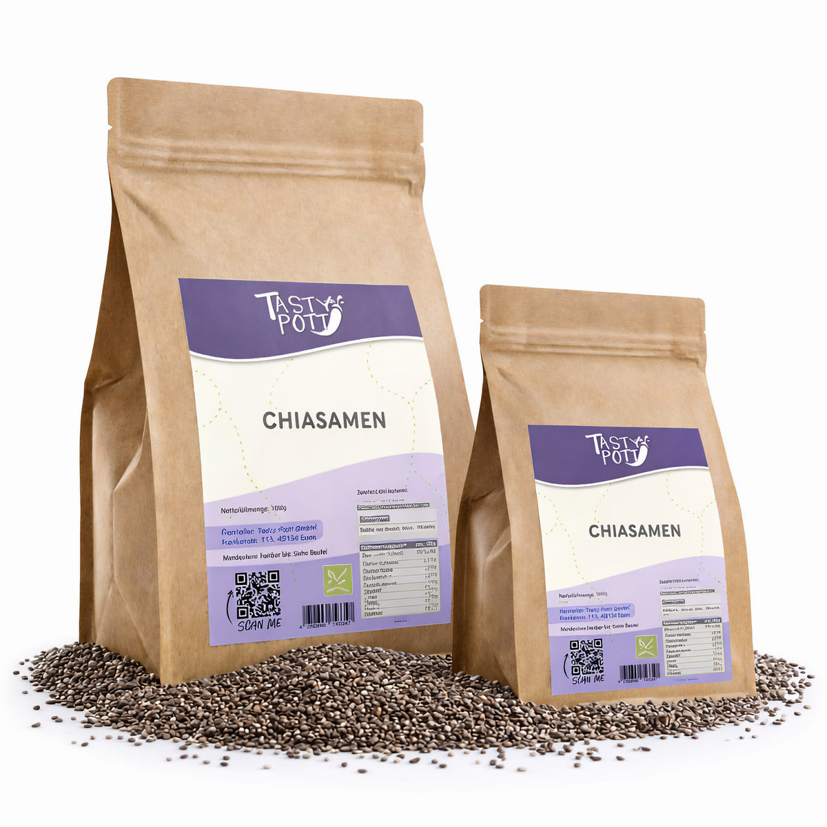 Tasty Pott Chiasamen - Superfood im Beutel - im Beutel