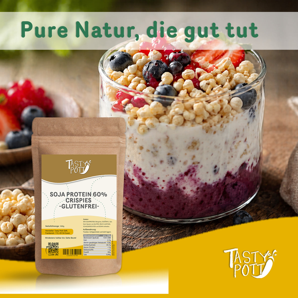 Tasty Pott Protein Soja Crispies mit 60% Eiweiß - im Beutel — Abbildung 6