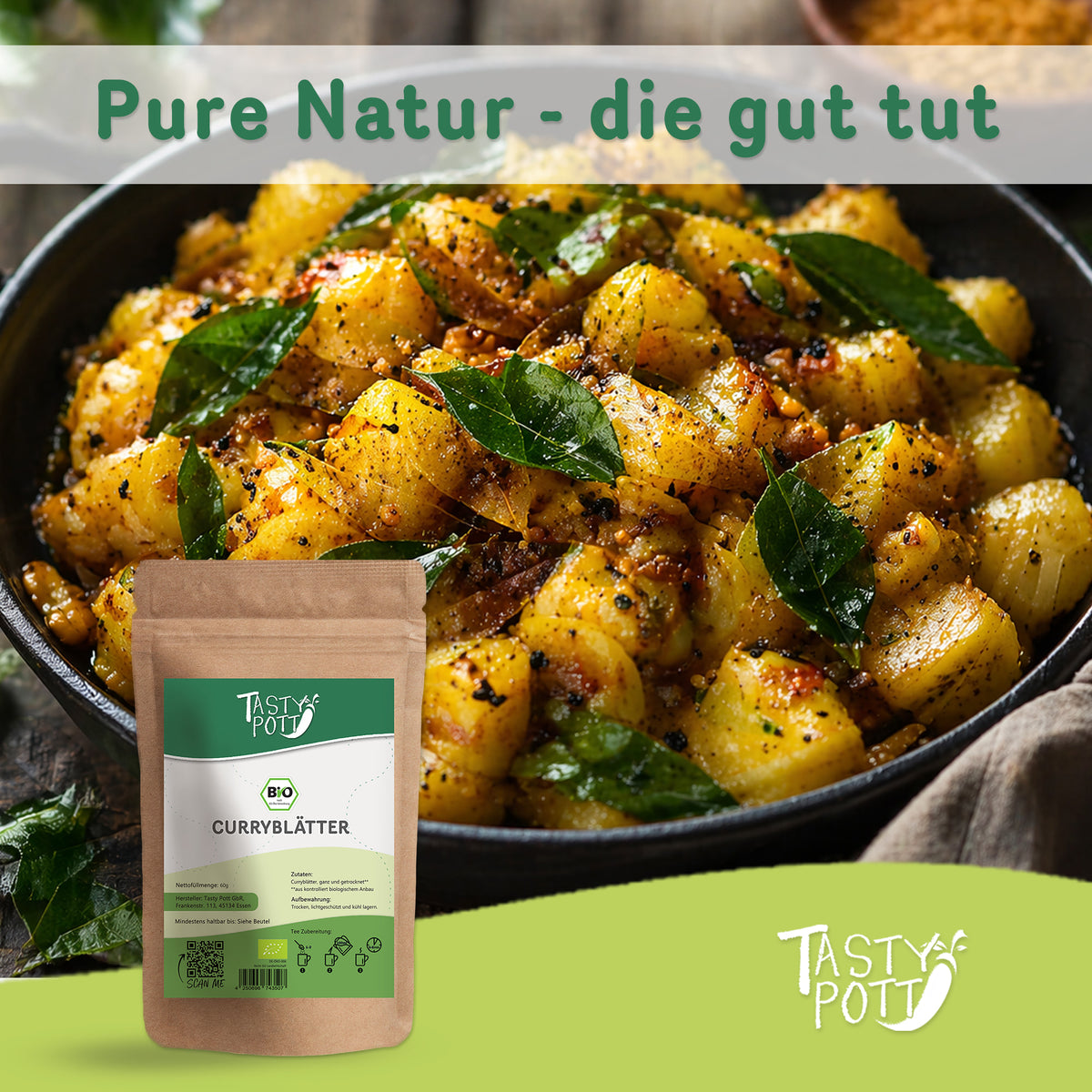 Tasty Pott Bio Curryblätter ganz & getrocknet - 60g im Beutel — Abbildung 6