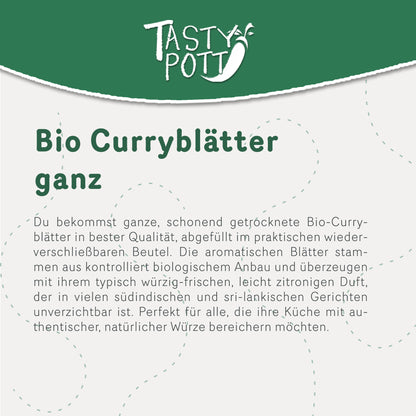 Tasty Pott Bio Curryblätter ganz & getrocknet - 60g im Beutel — Abbildung 2