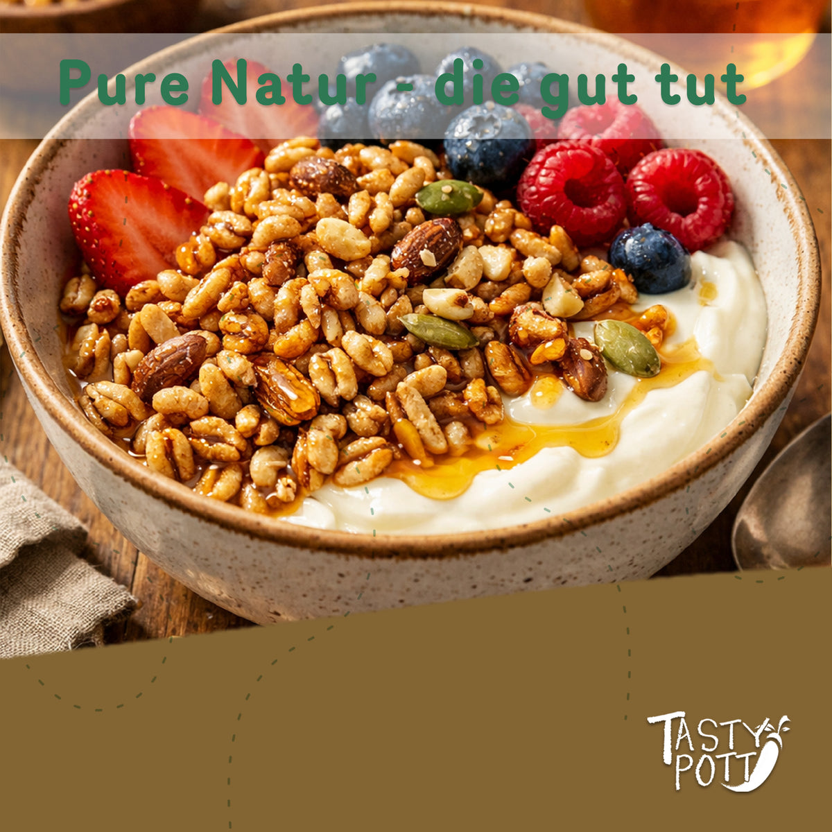 Tasty Pott Bio Dinkel gepufft & ungesüßt - verschiedene Größen im Beutel — Abbildung 6