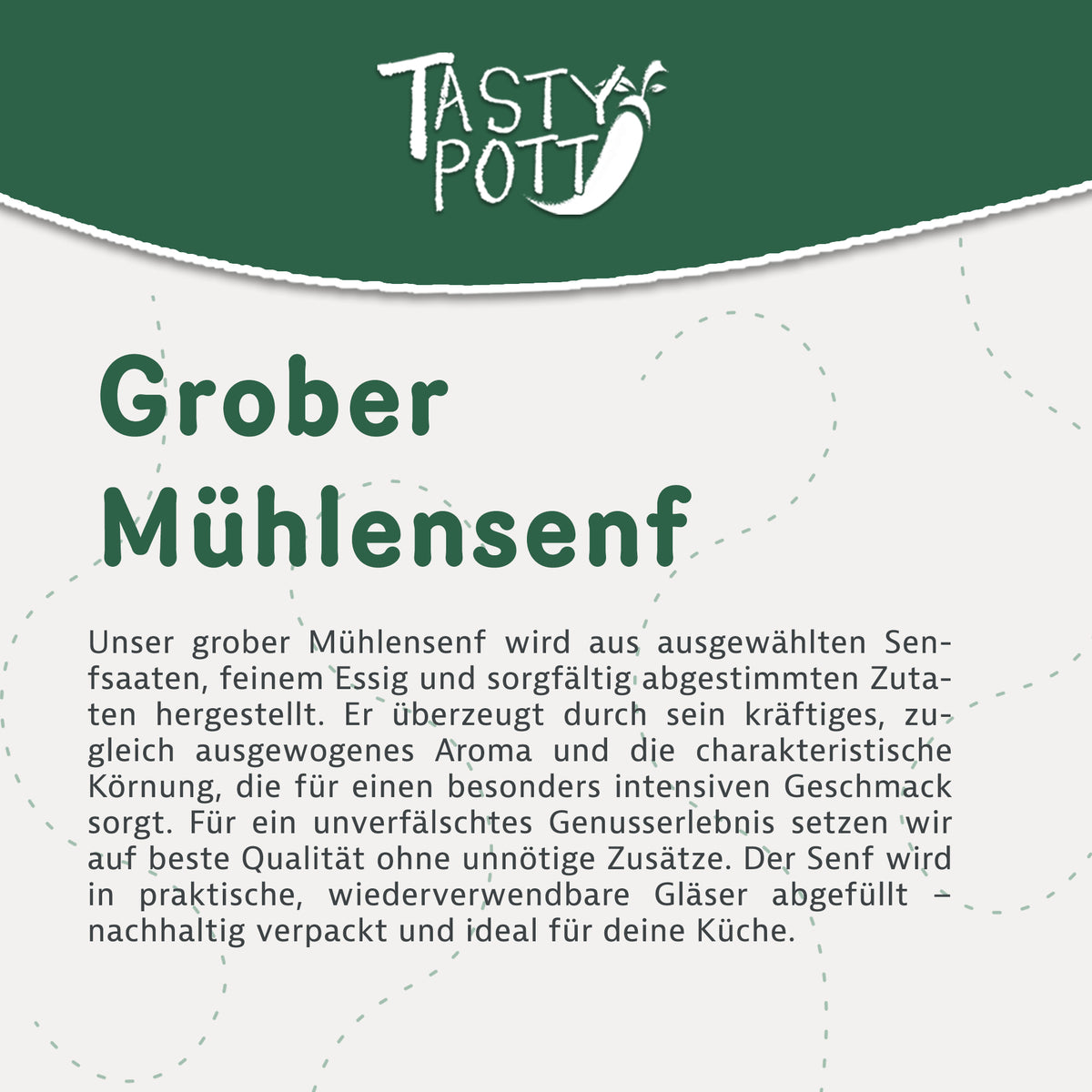 Tasty Pott Senf Auswahl - verschiedene Sorten im Glas — Abbildung 5