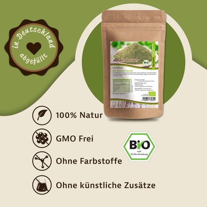 Mynatura Bio Alfalfa Pulver - (500g) — Abbildung 2
