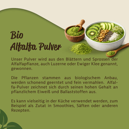 Mynatura Bio Alfalfa Pulver - (500g) — Abbildung 3