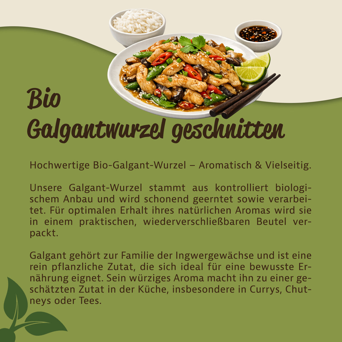 Mynatura Bio Galgantwurzel geschnitten in verschiedenen Größen — Abbildung 3