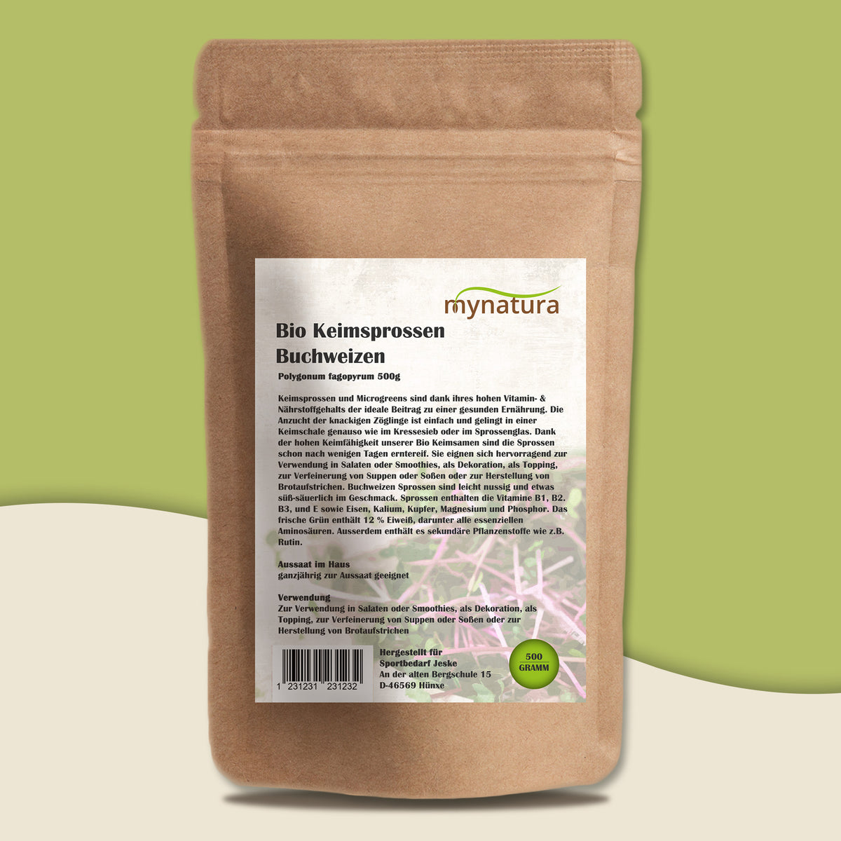Mynatura Bio Keimsprossen Buchweizen - 500g — Abbildung 3
