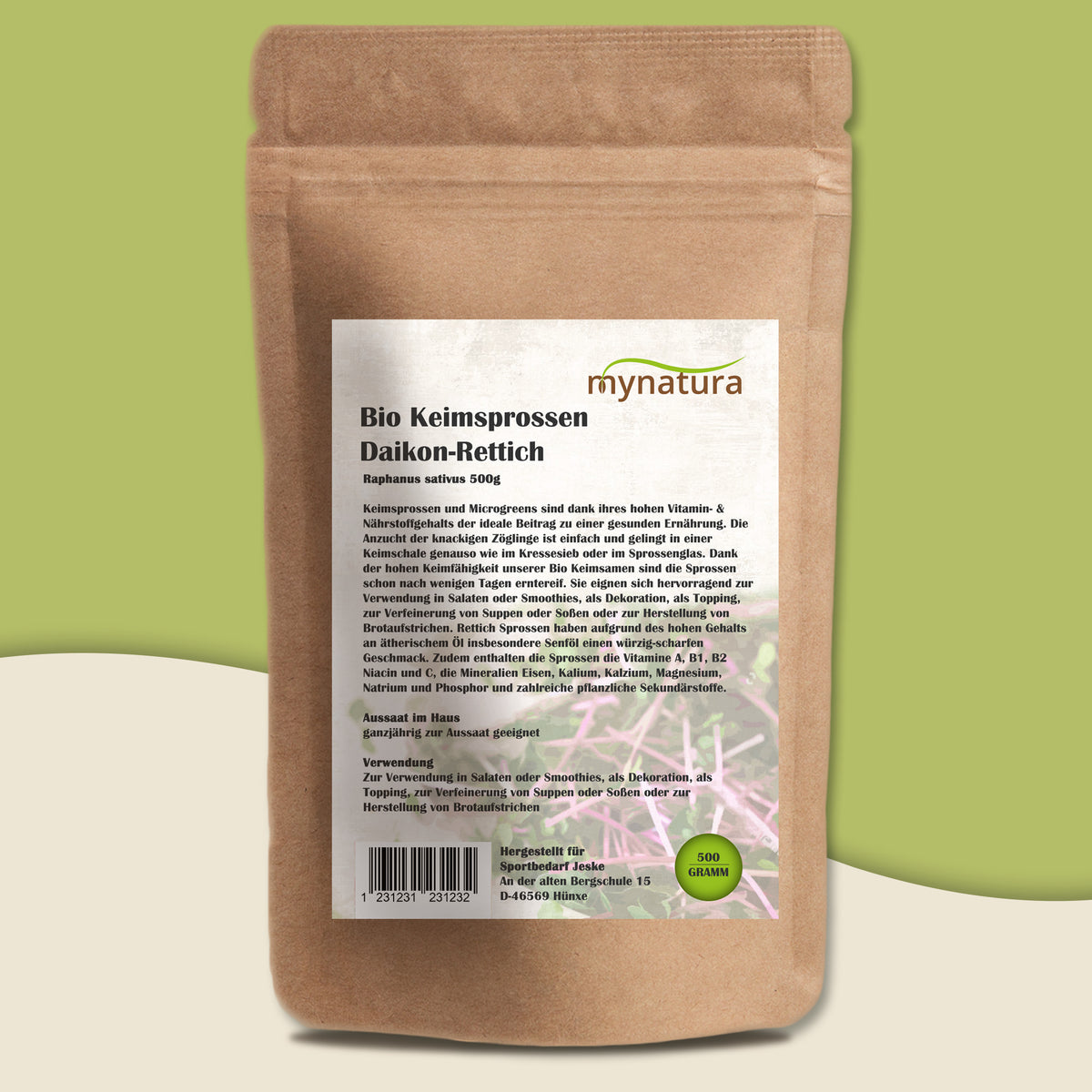 Mynatura Bio Daikon-Rettich Keimsprossen - 500g — Abbildung 3