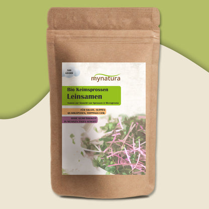 Mynatura Leinsamen Keimsprossen - 500g — Abbildung 2