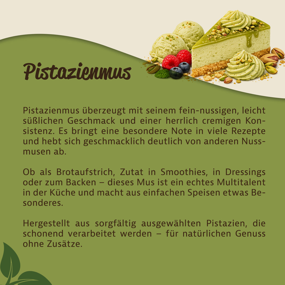 Mynatura Pistazienmus im 500g Glas — Abbildung 3