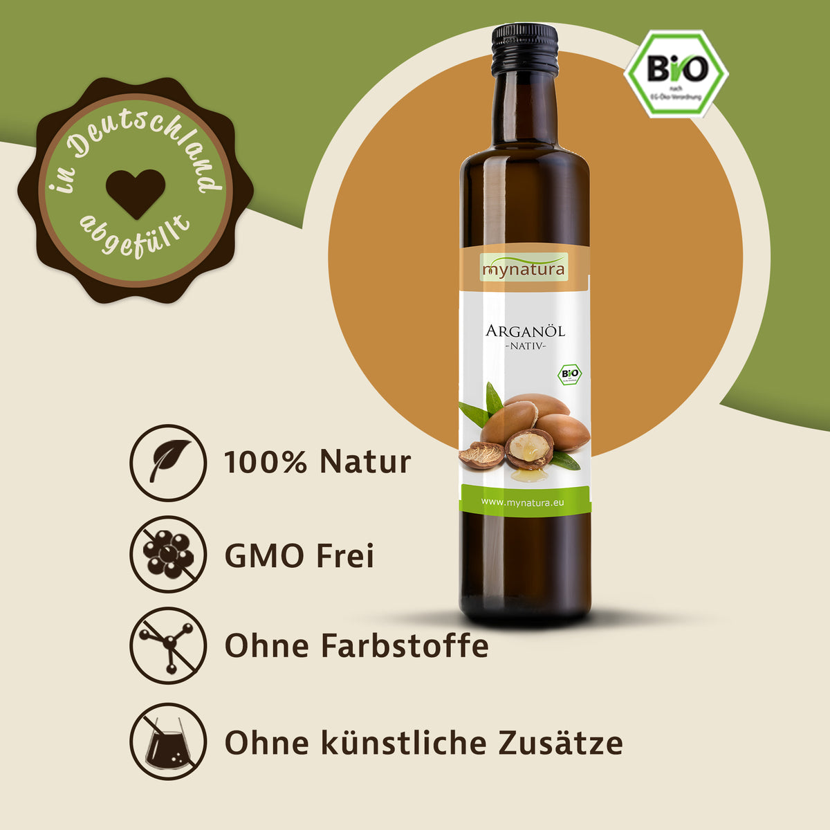 Mynatura bio Arganöl in höchster Qualität – 250ml — Abbildung 2