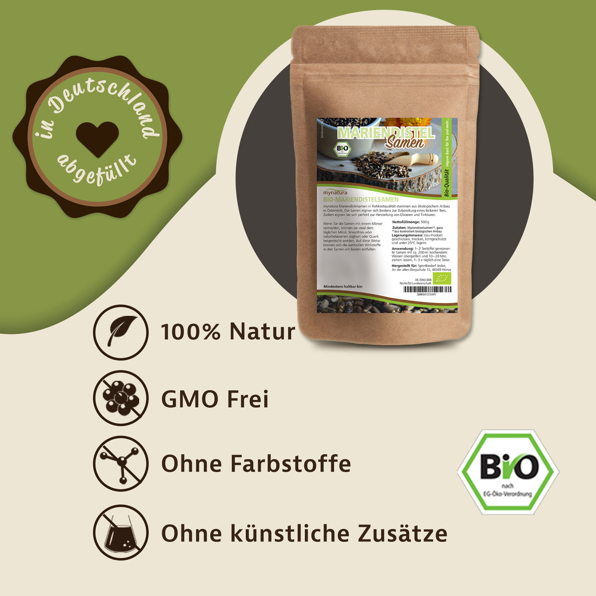 Mynatura Bio Mariendistelsamen - 500g — Abbildung 2