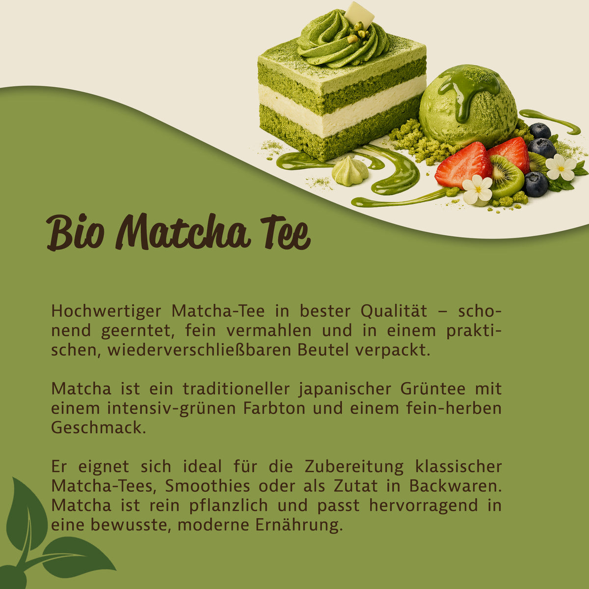 Mynatura Bio Matchapulver – 100g — Abbildung 3