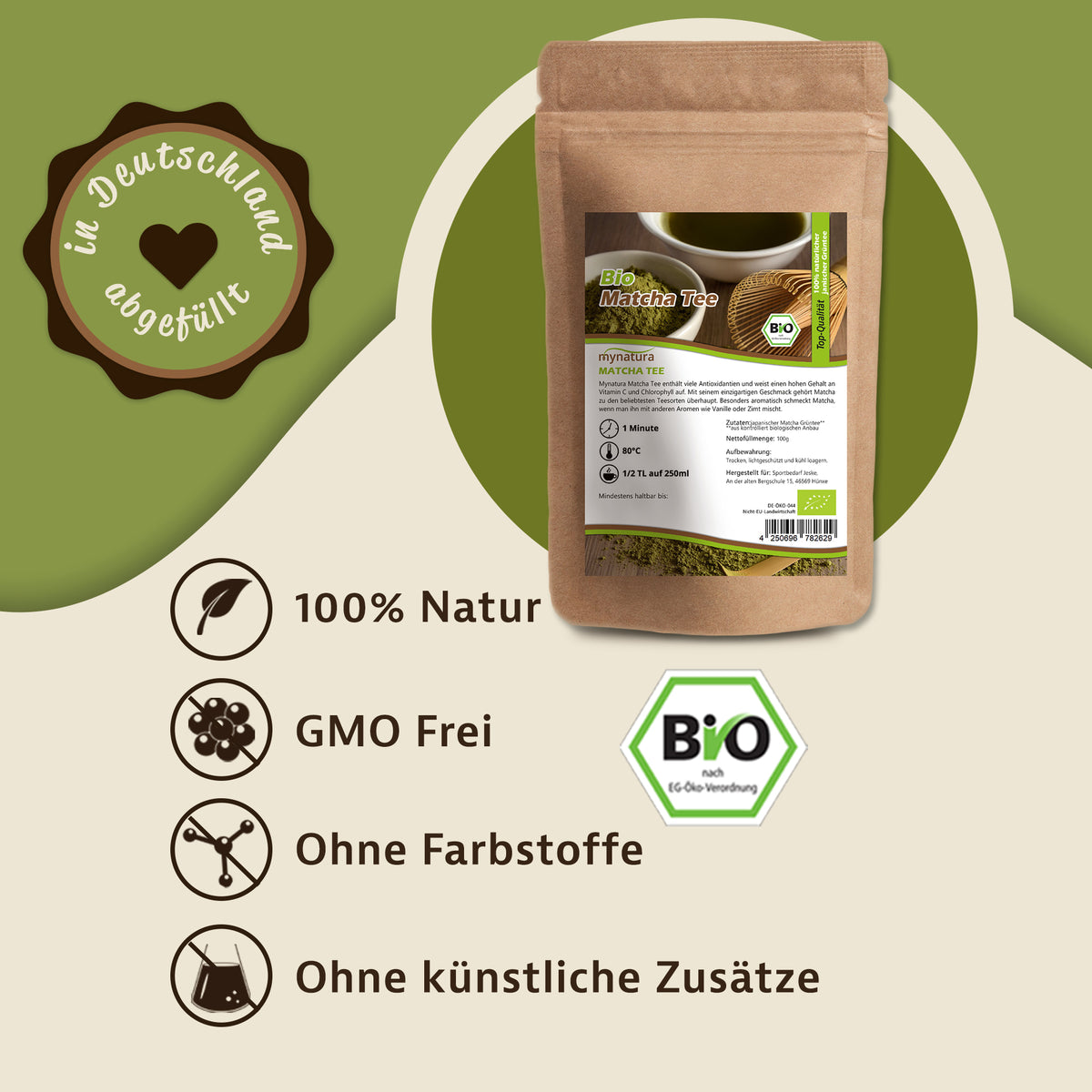 Mynatura Bio Matchapulver – 100g — Abbildung 2