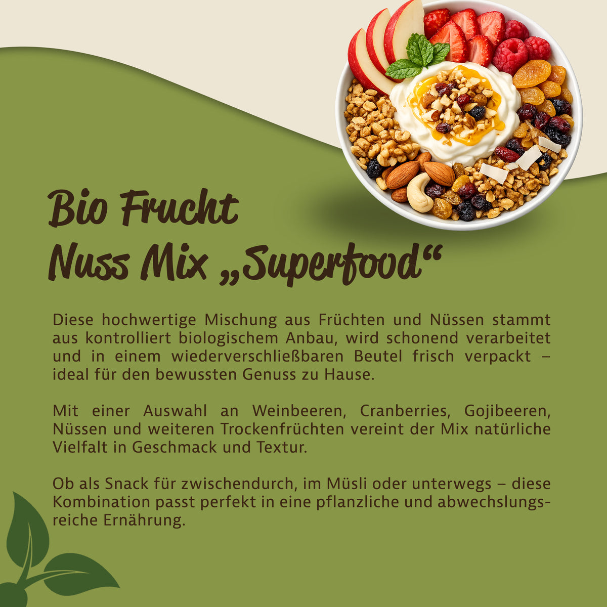 Mynatura Bio Frucht-Nuss Mix „Superfood“ – in verschiedenen Größen — Abbildung 3