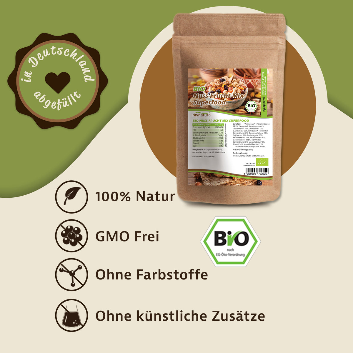 Mynatura Bio Frucht-Nuss Mix „Superfood“ – in verschiedenen Größen — Abbildung 2