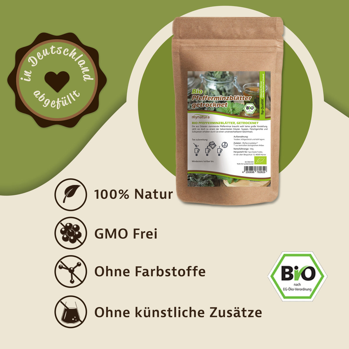 Mynatura Bio Pfefferminzblätter getrocknet - in verschiedenen Größen — Abbildung 2