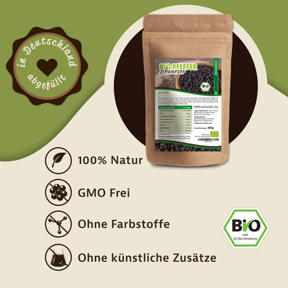 Mynatura Bio Schwarzer Pfeffer ganze Körner - 300g — Abbildung 2