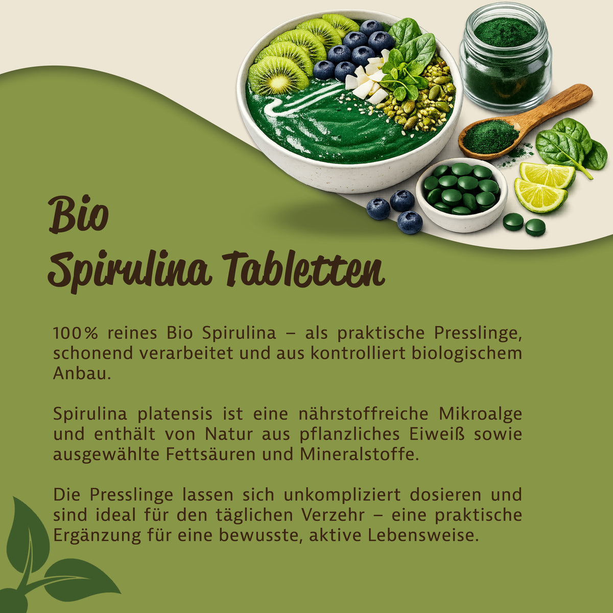 Mynatura Bio Spirulina Tabletten – 500g — Abbildung 3