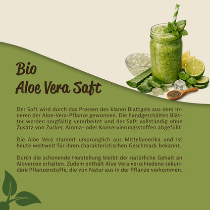 Mynatura Bio Aloe Vera - Direktsaft Pflanzensaft (1L) — Abbildung 3