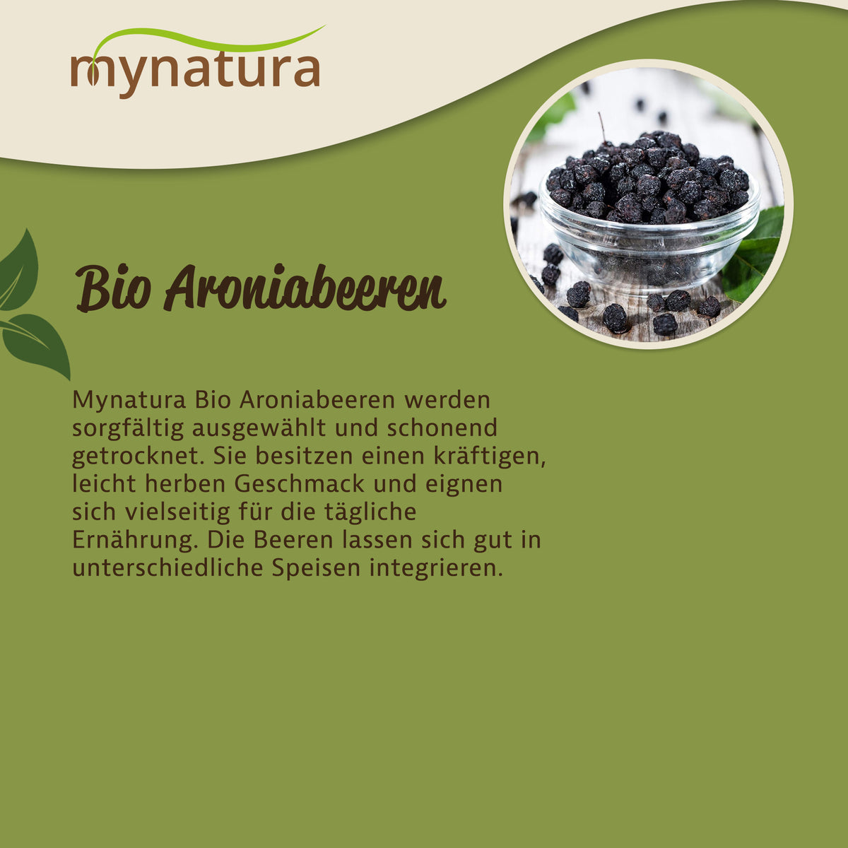 Mynatura getrocknete Bio Aroniabeeren - 1000g — Abbildung 3