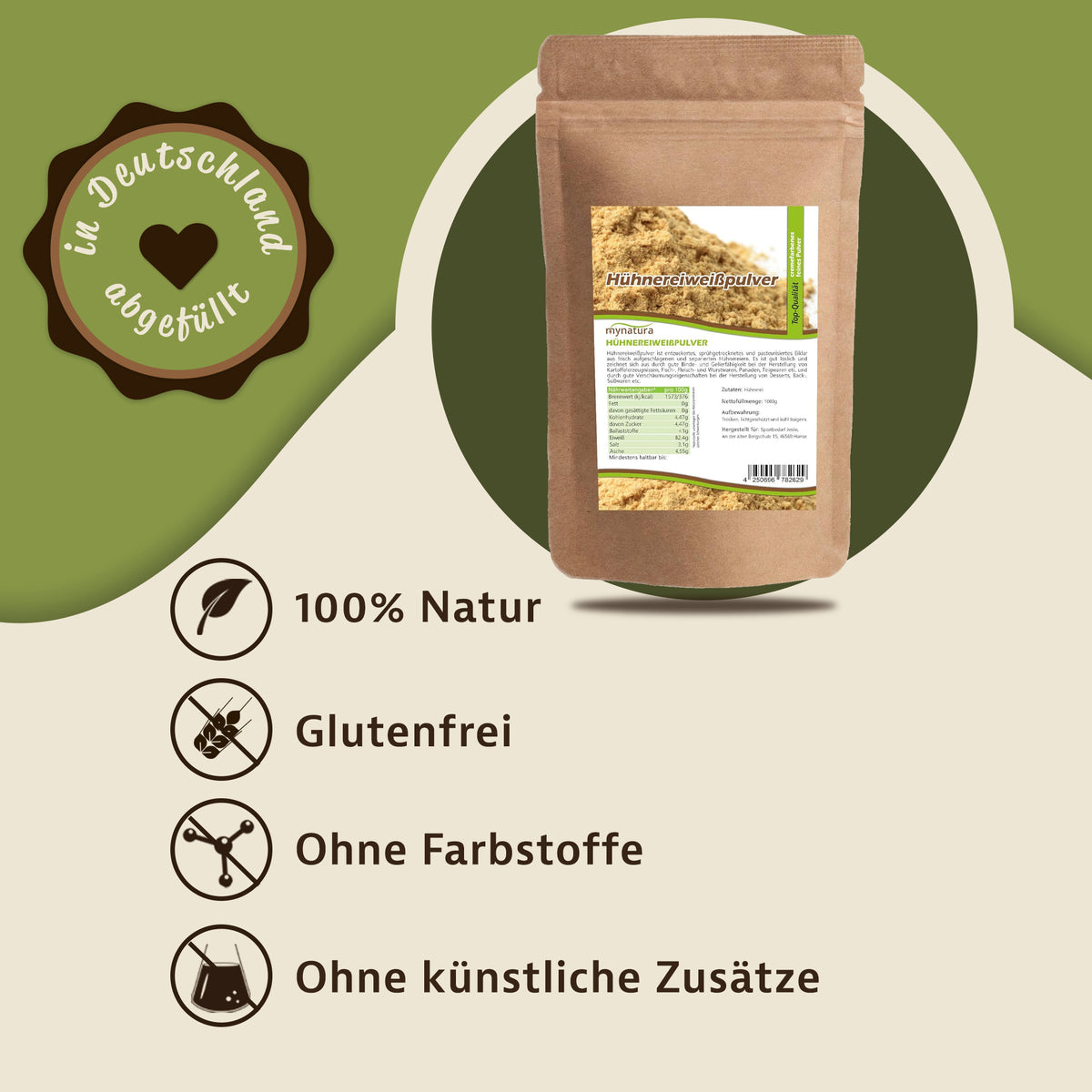 Mynatura Hühnereiweißpulver – Im Beutel 1kg — Abbildung 2
