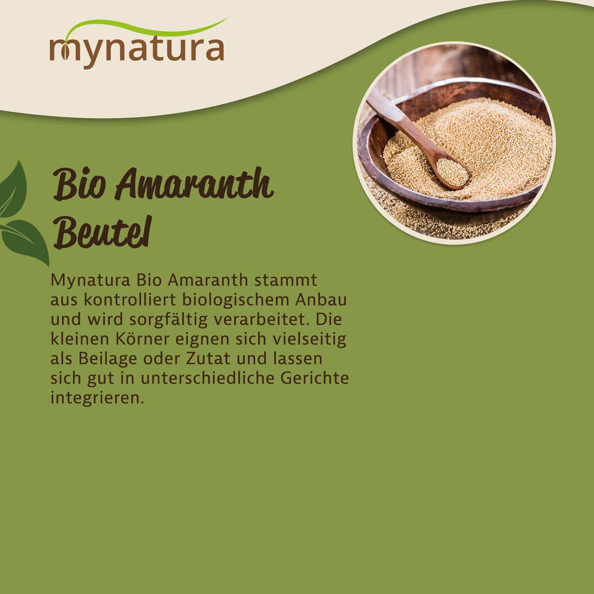 Mynatura Bio Amaranth – 1kg Beutel — Abbildung 3