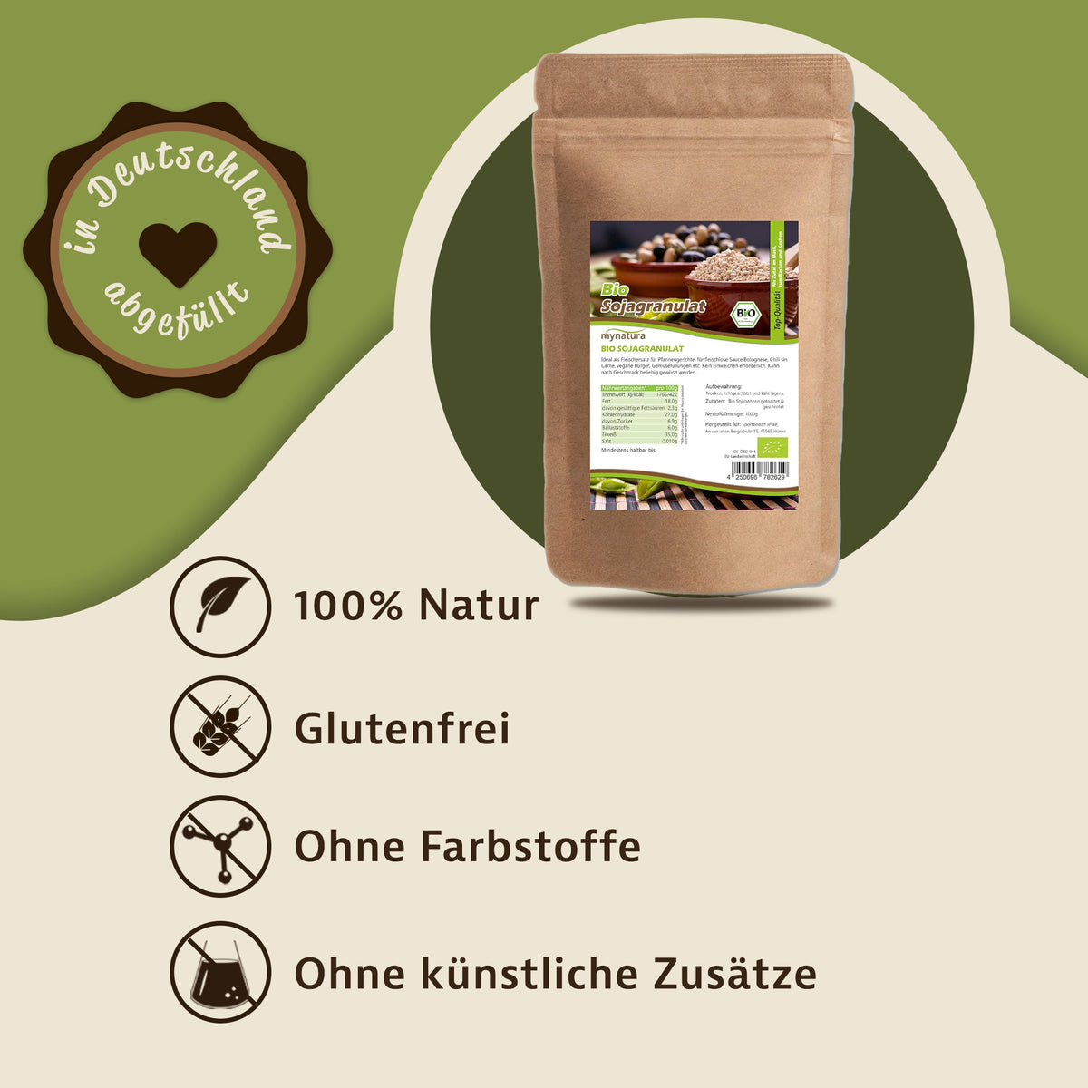 Mynatura Bio Sojagranulat - (1000g) — Abbildung 2