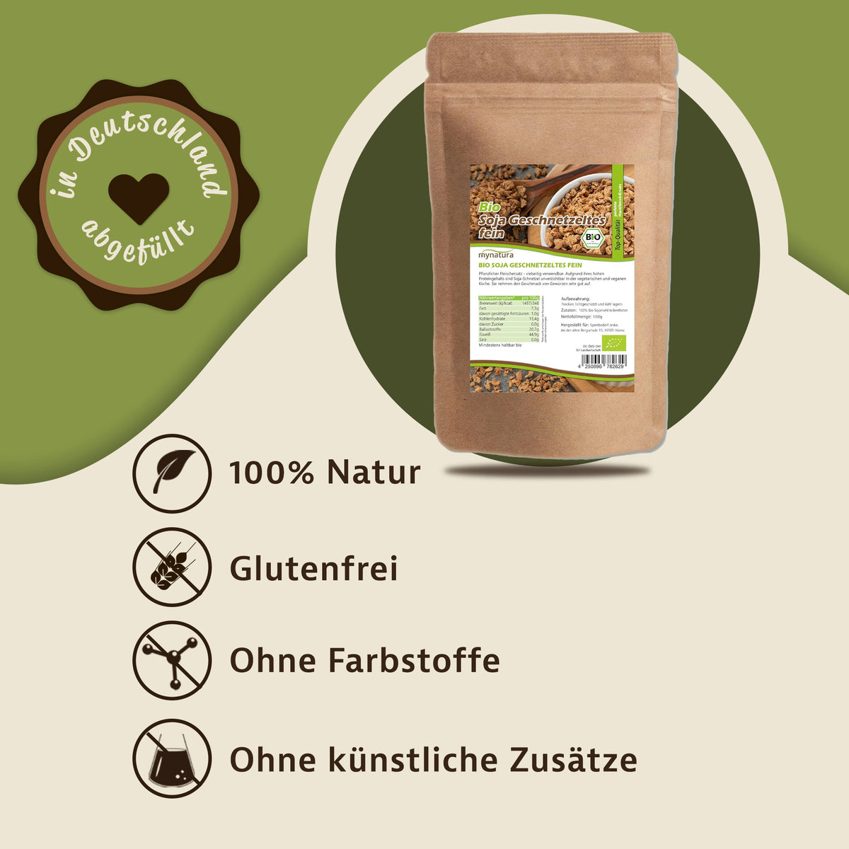 Mynatura Bio Soja Geschnetzeltes - Fein - 1kg — Abbildung 2