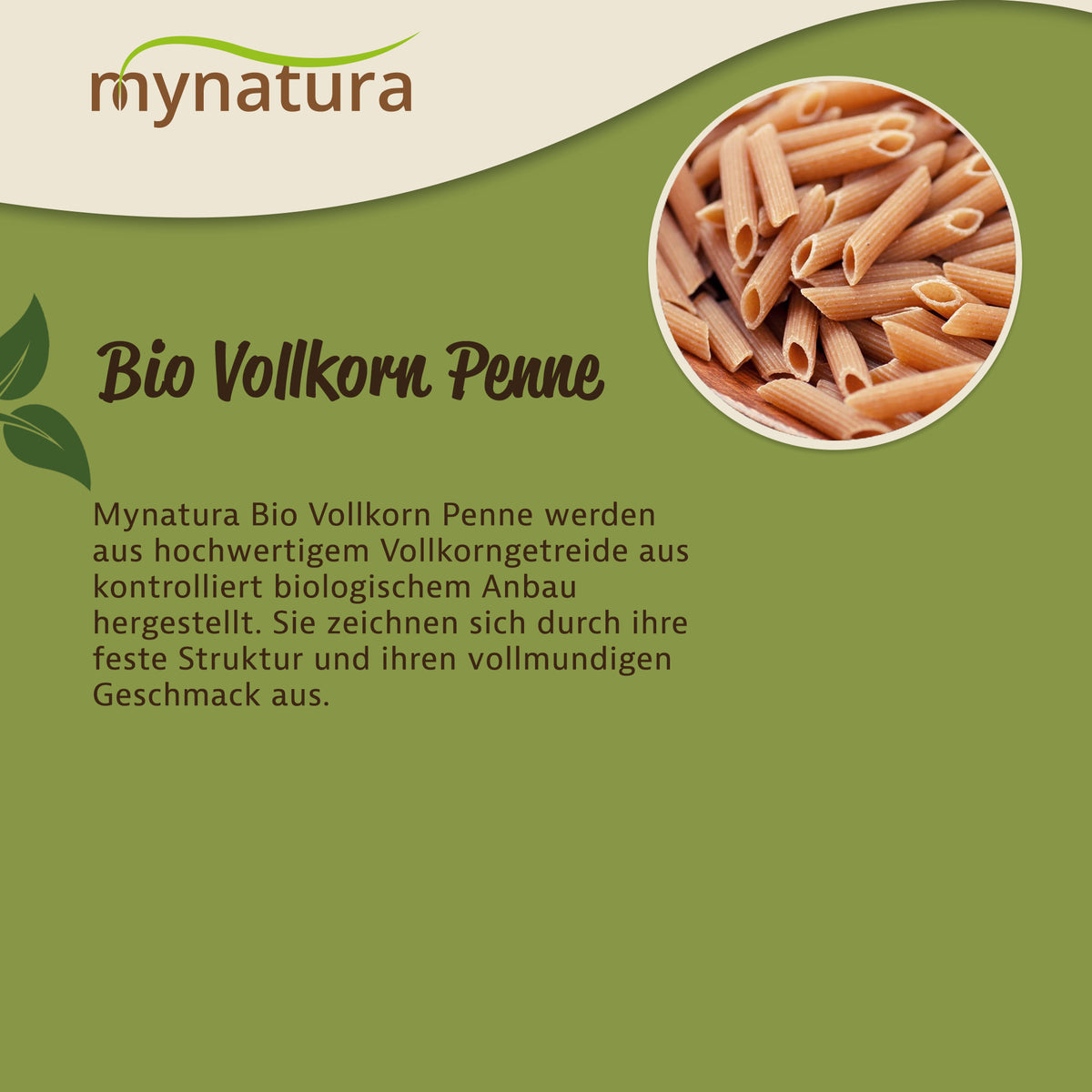 Mynatura Bio Penne Weizen Vollkorn – in verschiedenen Größen — Abbildung 3