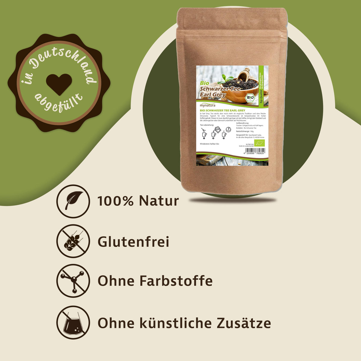 Mynatura Bio Earl Grey Schwarztee mit Bergamotte – in verschiedenen Größen — Abbildung 2