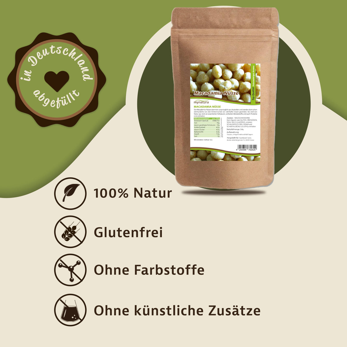 Mynatura Macadamia-Kerne - (500g) — Abbildung 2