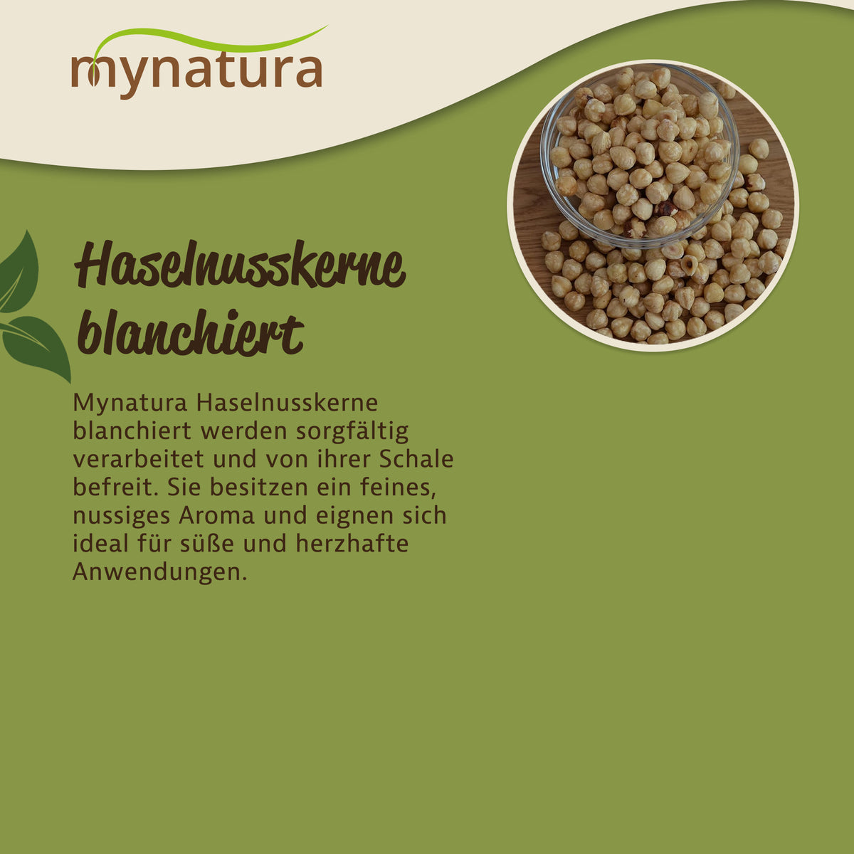 Mynatura Haselnusskerne blanchiert – im Beutel 1kg — Abbildung 3