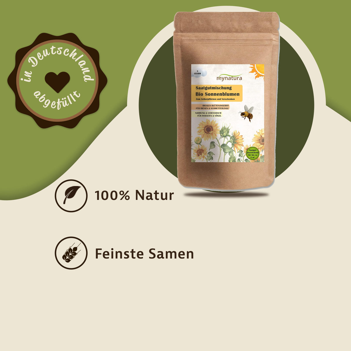 Mynatura Bio Sonnenblumen Saatgutmischung - 3g — Abbildung 2