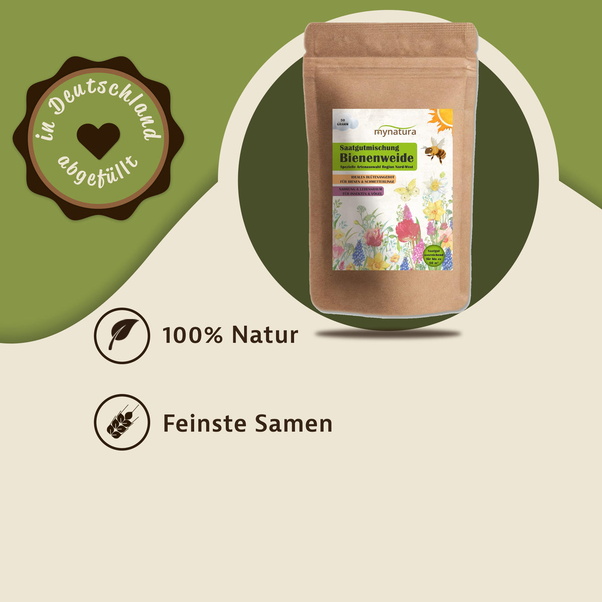 Mynatura Bienenweide Nord-West Saatgut 50g — Abbildung 2