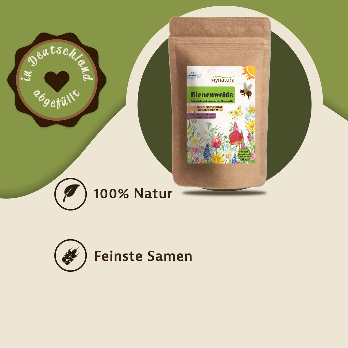 Mynatura Bienenweide Bunte Mischung Saatgut 50g — Abbildung 2