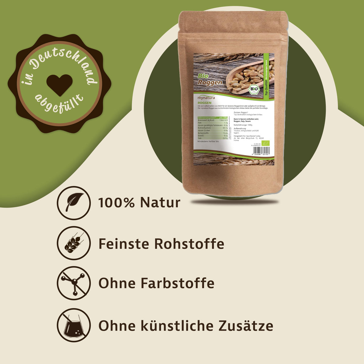 Mynatura Bio Roggen Vollkorn - in verschiedenen Größen — Abbildung 2