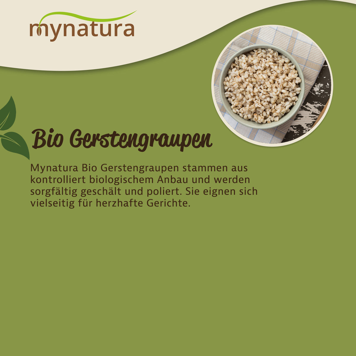 Mynatura Bio Gerstengraupen - 1kg in verschiedenen Größen — Abbildung 3