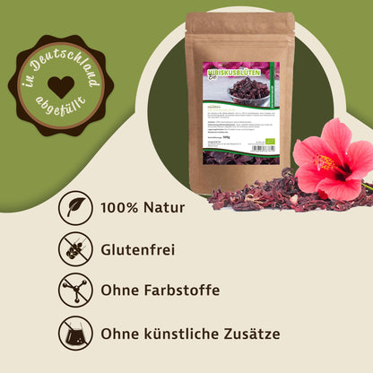 Mynatura Bio Hibiskusblüten getrocknet ganz - 500g — Abbildung 2