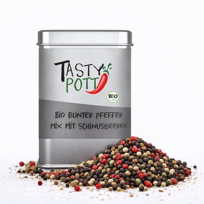 Tasty Pott Bio Bunte Pfeffermischung - 60g Dose